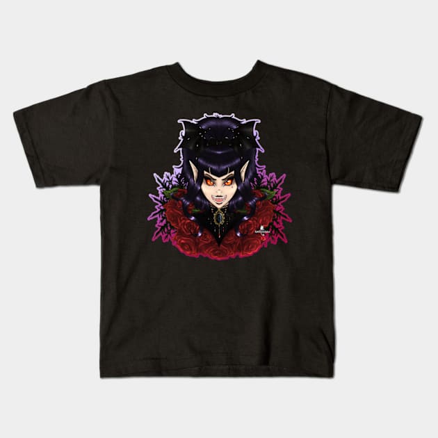 Elven Vampire Kids T-Shirt by KeishaMaKainn